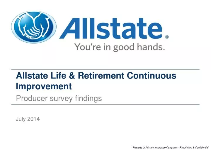allstate life retirement continuous improvement