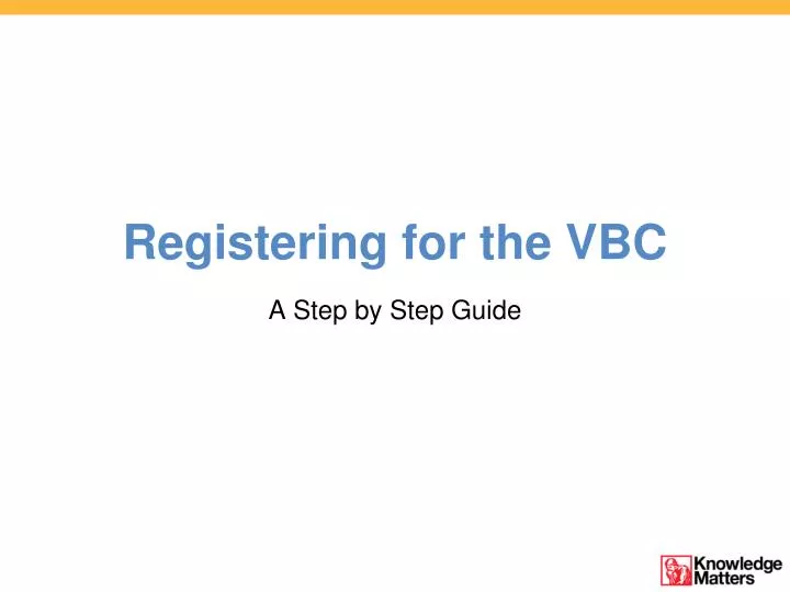 registering for the vbc