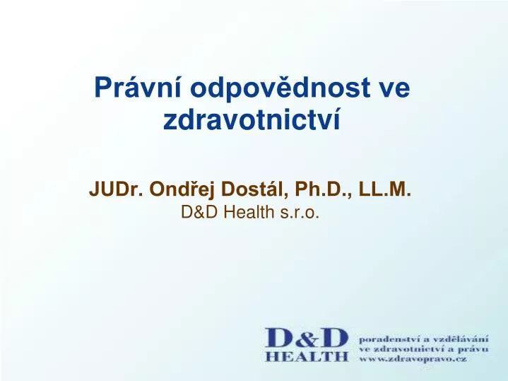 pr vn odpov dnost ve zdravotnictv