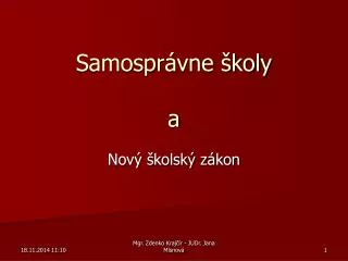 samospr vne koly a