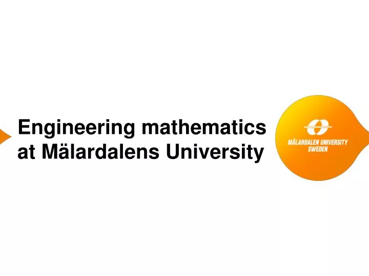 engineering mathematics at m lardalens university