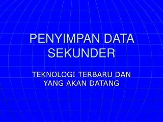 penyimpan data sekunder