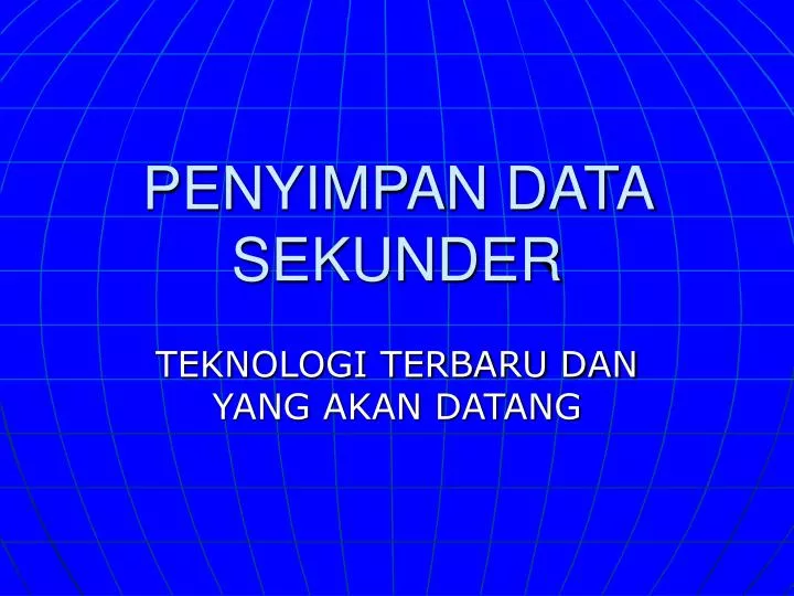 penyimpan data sekunder