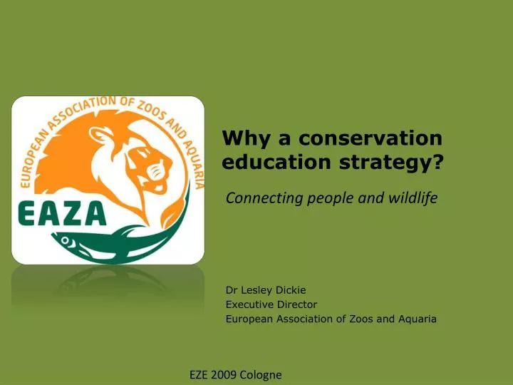 why a conservation education strategy