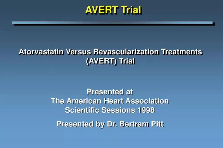 atorvastatin versus revascularization treatments avert trial