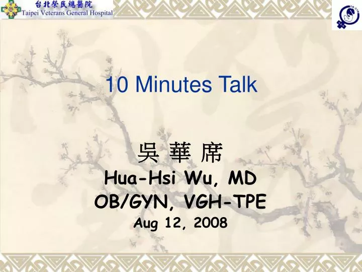 10 minutes talk