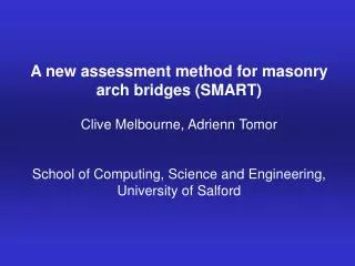 Masonry arch bridge assessment methods