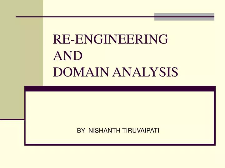 re engineering and domain analysis