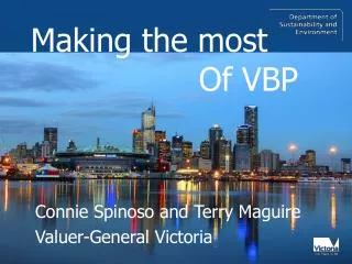 Connie Spinoso and Terry Maguire Valuer-General Victoria