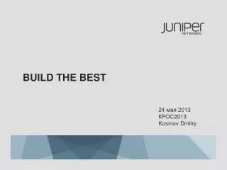 build the best