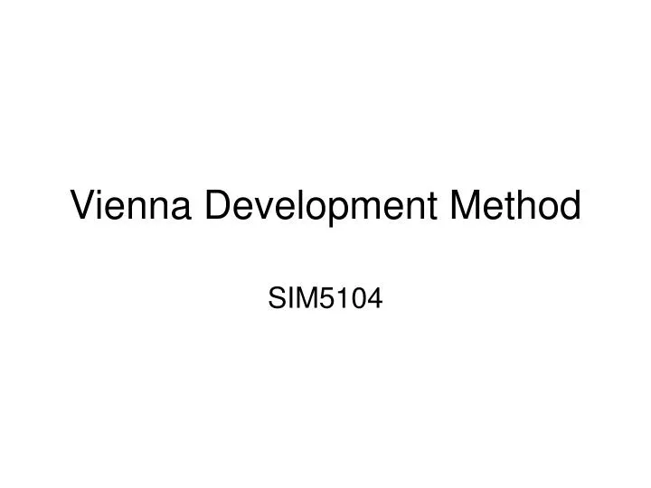 vienna development method
