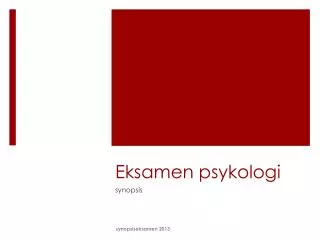 eksamen psykologi