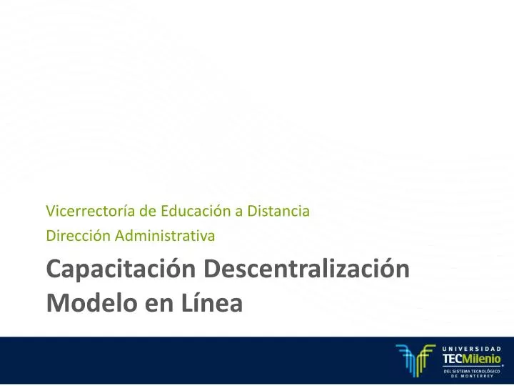 capacitaci n descentralizaci n modelo en l nea