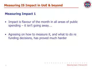 Measuring Impact 1