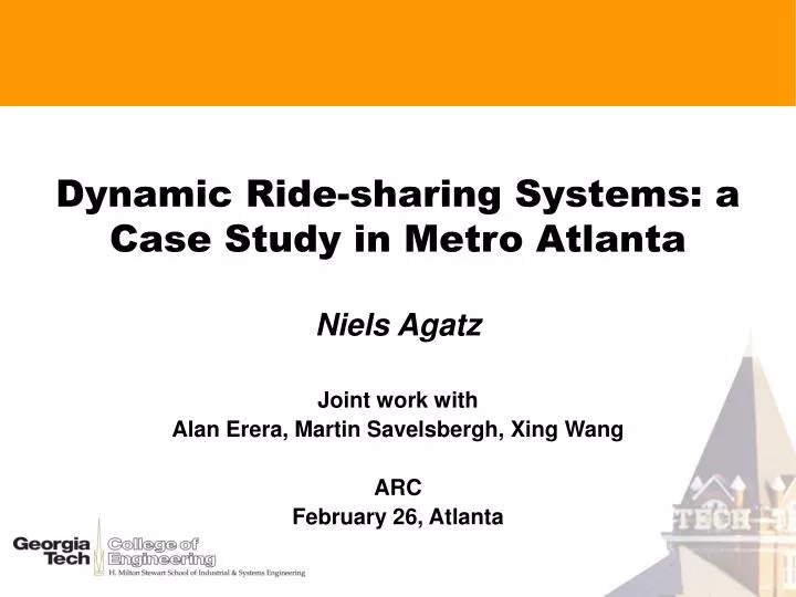 dynamic ride sharing systems a case study in metro atlanta