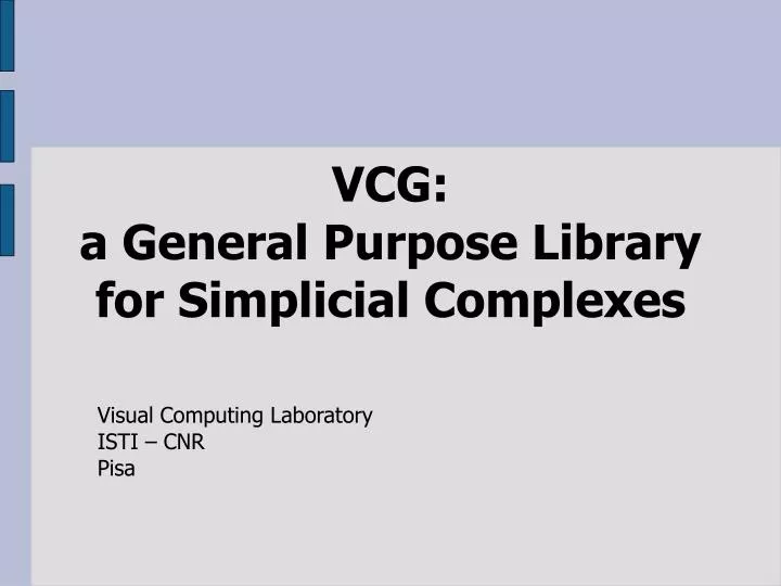 visual computing laboratory isti cnr pisa