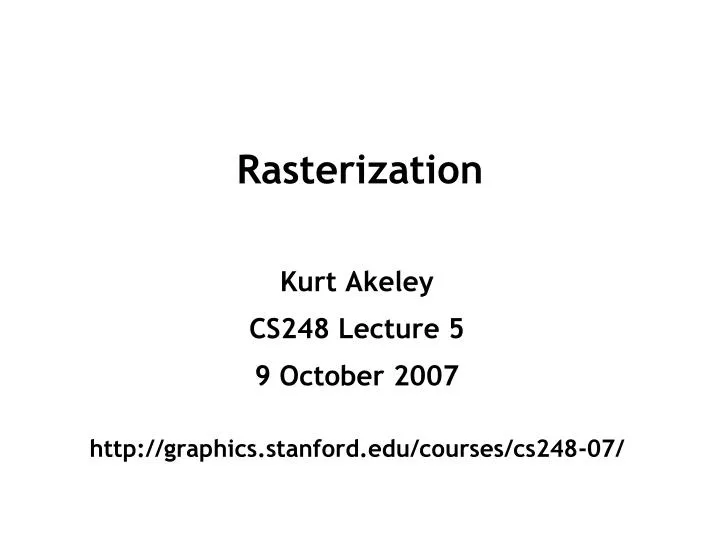 rasterization