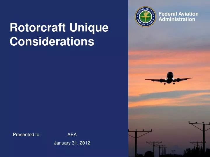 rotorcraft unique considerations