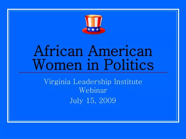 african american women in politics