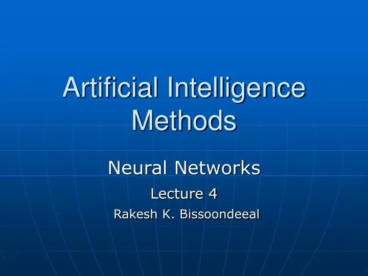 artificial intelligence methods