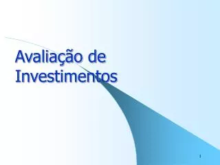 avalia o de investimentos