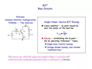 The process by which the quiescent output voltage is caused to fall