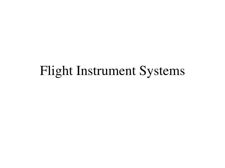 flight instrument systems
