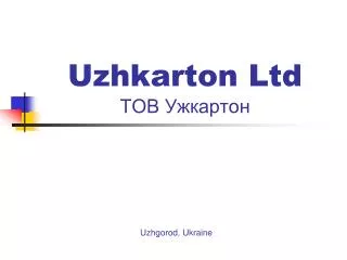 Uzhkarton Ltd ??? ????????
