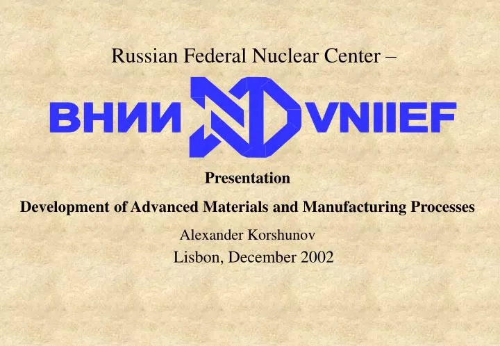 russian federal nuclear center