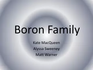 Boron Family