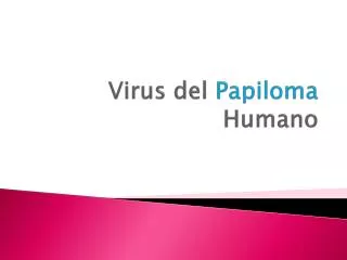 virus del papiloma humano