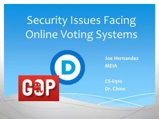 Security Issues Facing Online Voting Systems
