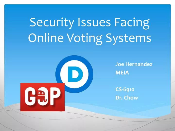 security issues facing online voting systems