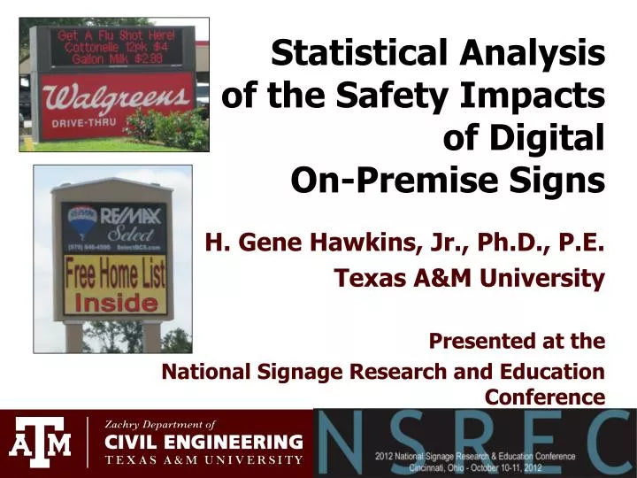 statistical analysis of the safety impacts of digital on premise signs