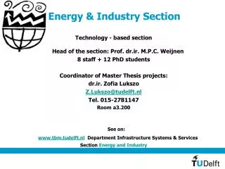 Energy &amp; Industry Section