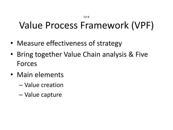 ch 8 value process framework vpf