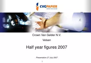 Crown Van Gelder N.V. Velsen