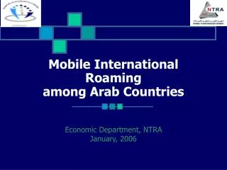 Mobile International Roaming among Arab Countries
