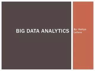 Big Data analytics