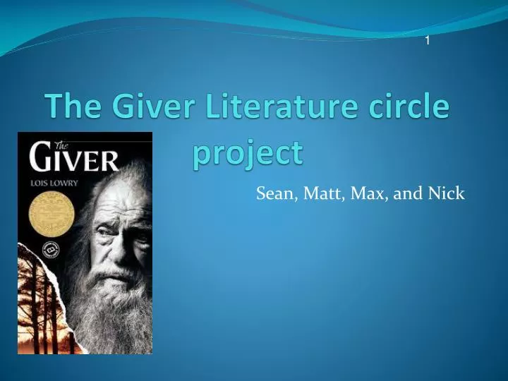 the giver literature circle project