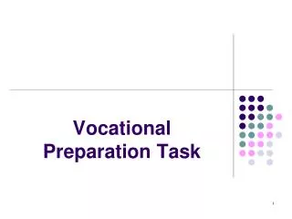 Vocational Preparation Task