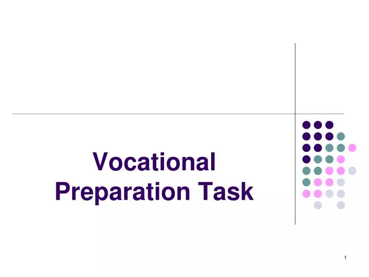 vocational preparation task