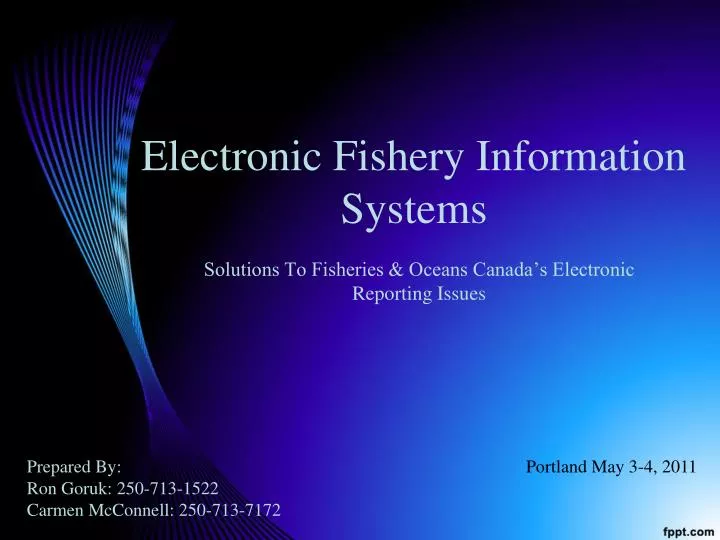 electronic fishery information systems