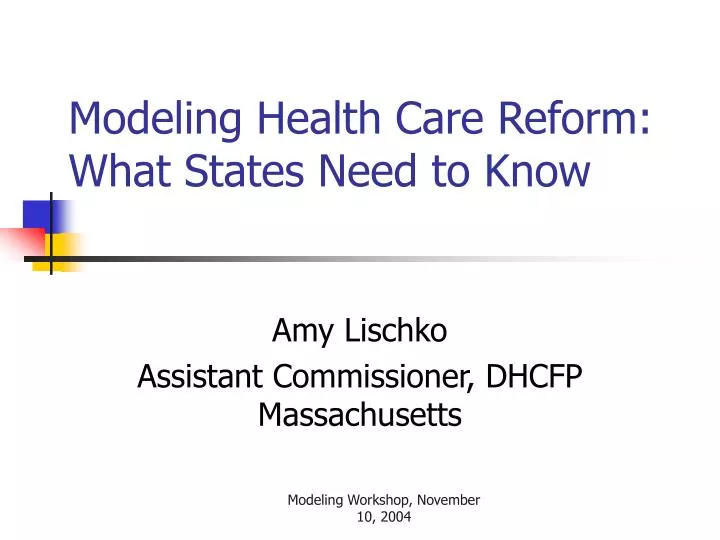 modeling health care reform what states need to know