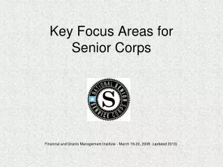 Key Focus Areas for Senior Corps