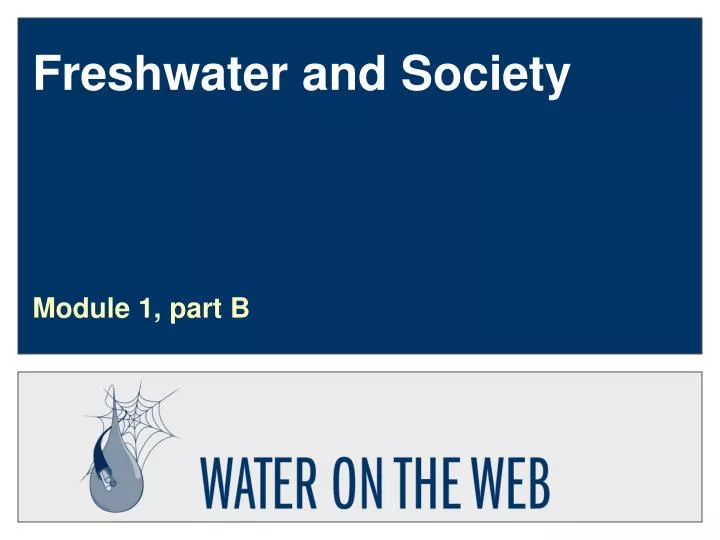 freshwater and society