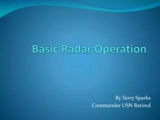 Basic Radar Operation
