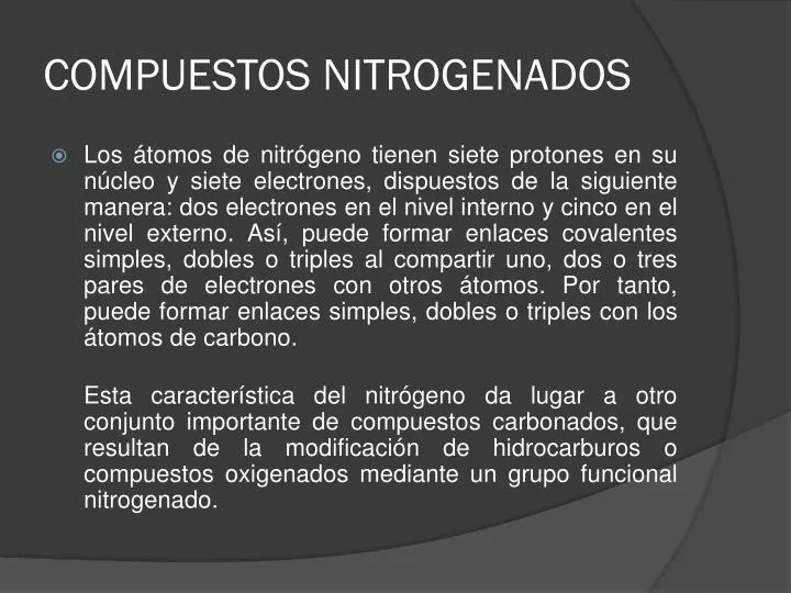 compuestos nitrogenados