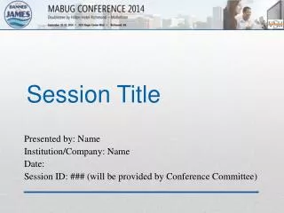 Session Title