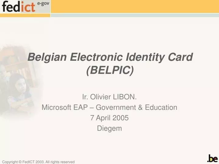 belgian electronic identity card belpic